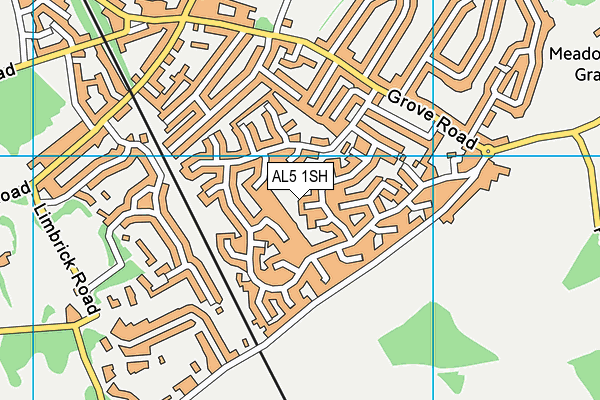 AL5 1SH map - OS VectorMap District (Ordnance Survey)