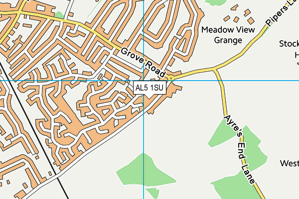 AL5 1SU map - OS VectorMap District (Ordnance Survey)