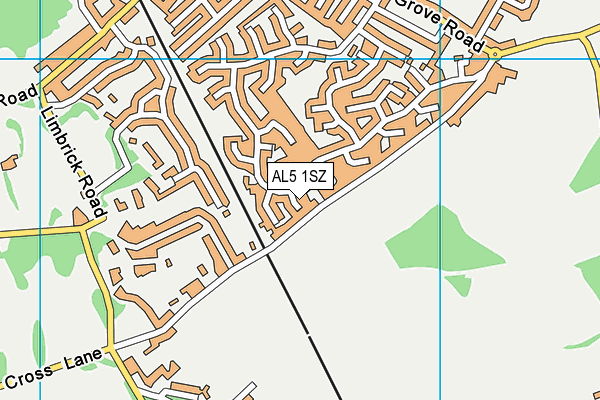 AL5 1SZ map - OS VectorMap District (Ordnance Survey)