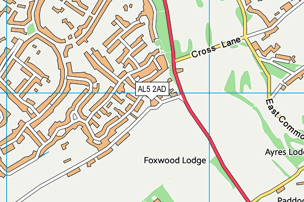 AL5 2AD map - OS VectorMap District (Ordnance Survey)