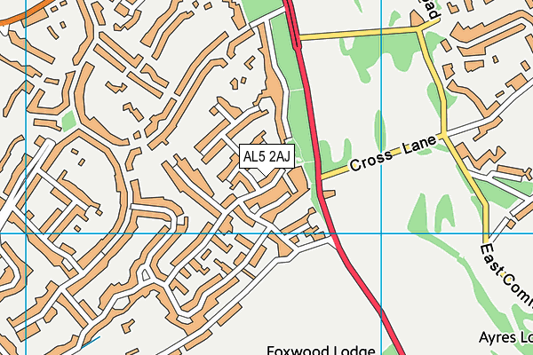 AL5 2AJ map - OS VectorMap District (Ordnance Survey)