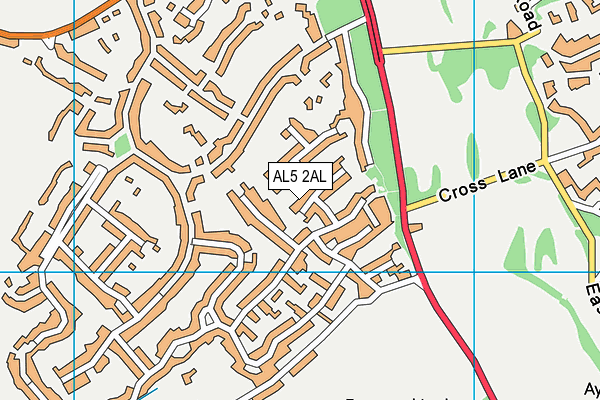 AL5 2AL map - OS VectorMap District (Ordnance Survey)