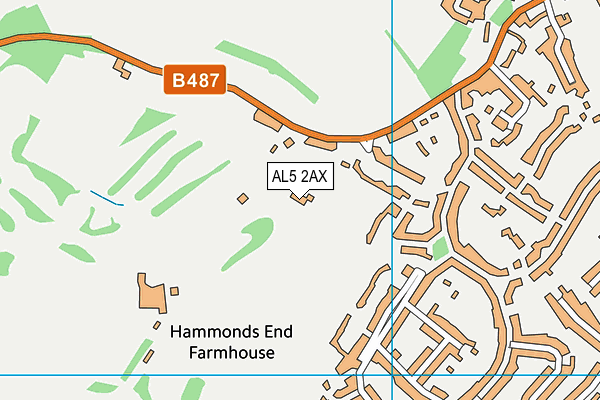 Harpenden Golf Club map (AL5 2AX) - OS VectorMap District (Ordnance Survey)