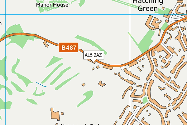 AL5 2AZ map - OS VectorMap District (Ordnance Survey)