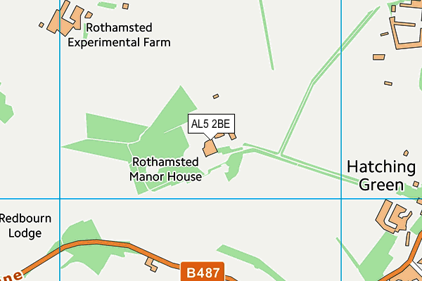 AL5 2BE map - OS VectorMap District (Ordnance Survey)