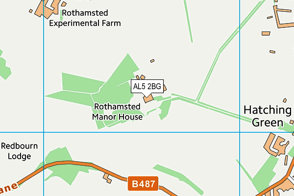 AL5 2BG map - OS VectorMap District (Ordnance Survey)