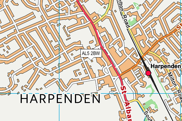 AL5 2BW map - OS VectorMap District (Ordnance Survey)