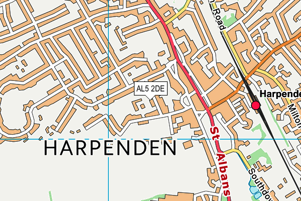 AL5 2DE map - OS VectorMap District (Ordnance Survey)