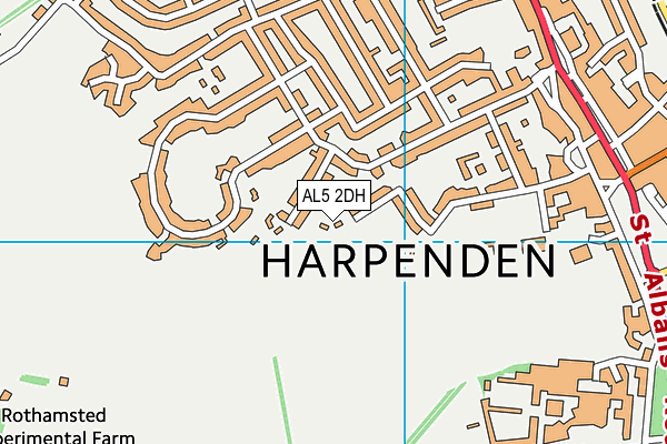 AL5 2DH map - OS VectorMap District (Ordnance Survey)