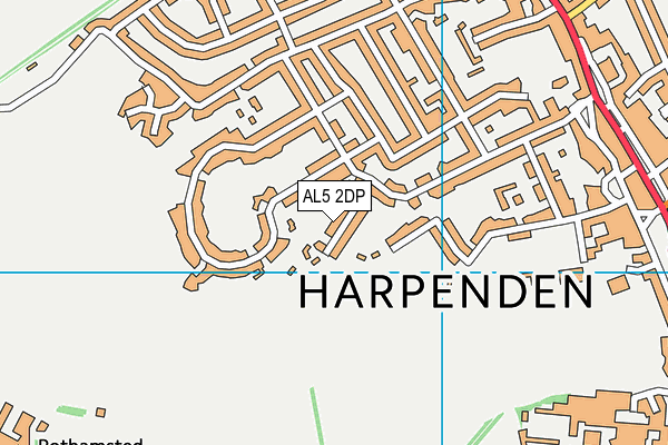 AL5 2DP map - OS VectorMap District (Ordnance Survey)