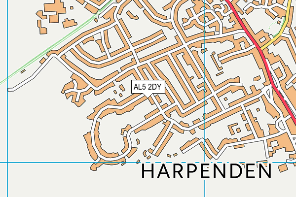 AL5 2DY map - OS VectorMap District (Ordnance Survey)