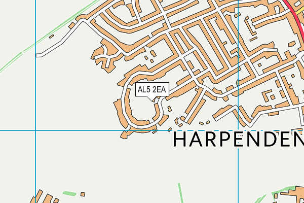 AL5 2EA map - OS VectorMap District (Ordnance Survey)