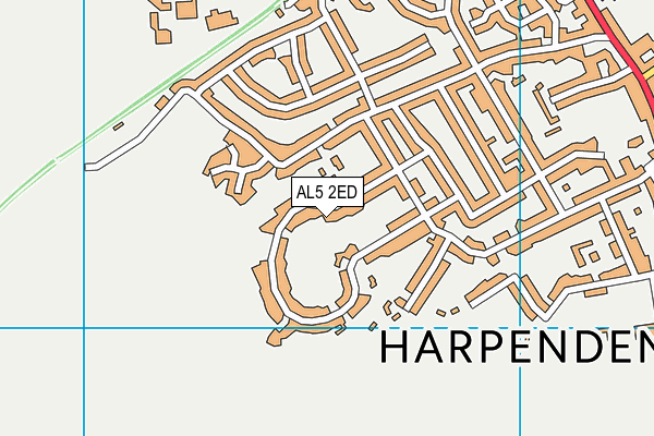 AL5 2ED map - OS VectorMap District (Ordnance Survey)