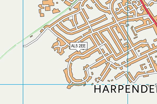 AL5 2EE map - OS VectorMap District (Ordnance Survey)