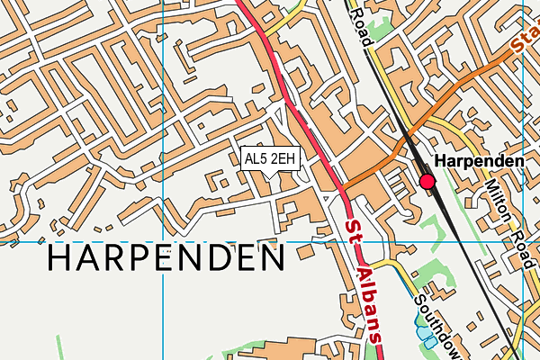 AL5 2EH map - OS VectorMap District (Ordnance Survey)