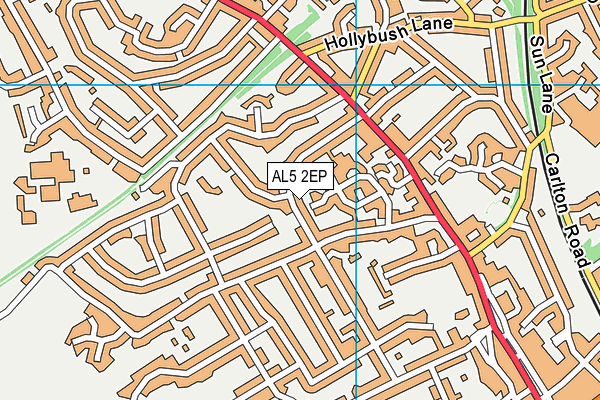 AL5 2EP map - OS VectorMap District (Ordnance Survey)