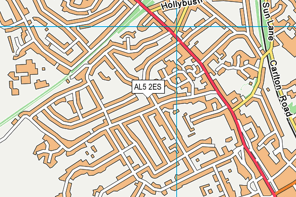 St Hilda's School map (AL5 2ES) - OS VectorMap District (Ordnance Survey)