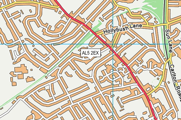 AL5 2EX map - OS VectorMap District (Ordnance Survey)