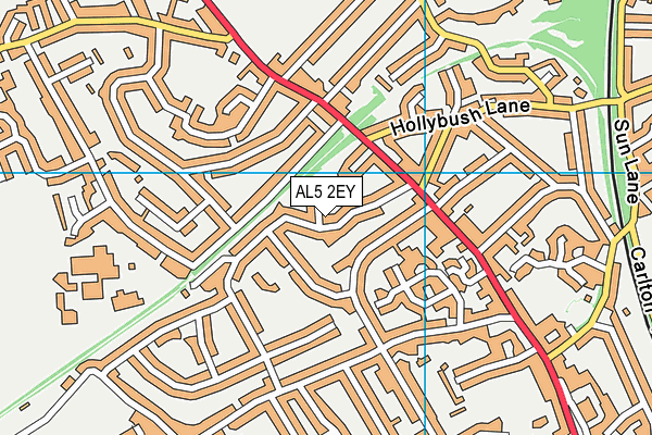 AL5 2EY map - OS VectorMap District (Ordnance Survey)