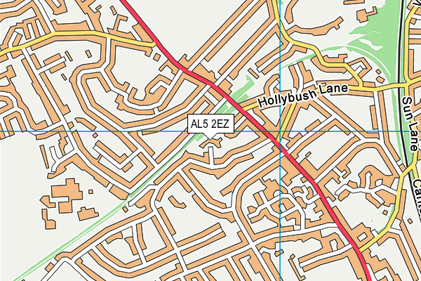 AL5 2EZ map - OS VectorMap District (Ordnance Survey)