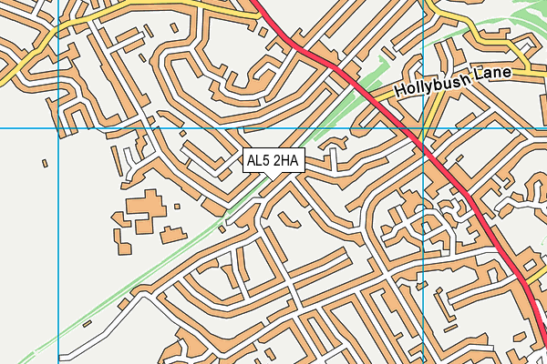 AL5 2HA map - OS VectorMap District (Ordnance Survey)