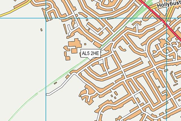 AL5 2HE map - OS VectorMap District (Ordnance Survey)