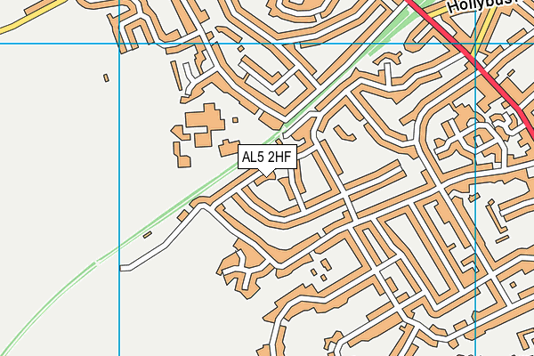 AL5 2HF map - OS VectorMap District (Ordnance Survey)