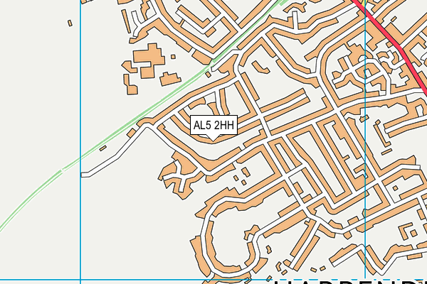 AL5 2HH map - OS VectorMap District (Ordnance Survey)