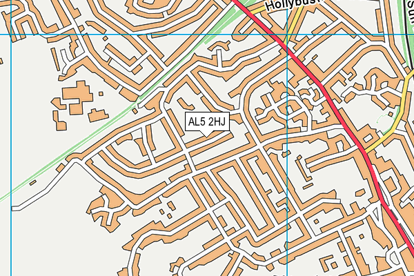 AL5 2HJ map - OS VectorMap District (Ordnance Survey)