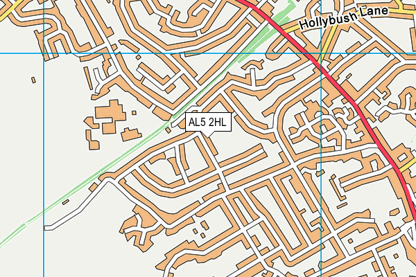 AL5 2HL map - OS VectorMap District (Ordnance Survey)