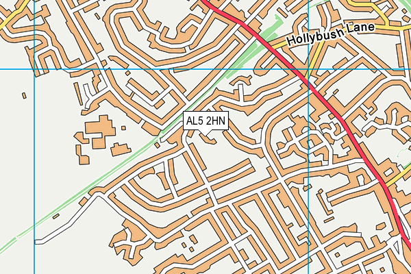 AL5 2HN map - OS VectorMap District (Ordnance Survey)