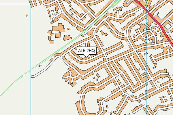 AL5 2HQ map - OS VectorMap District (Ordnance Survey)