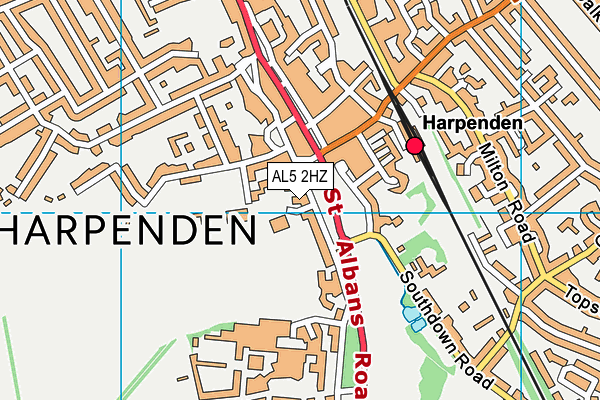 AL5 2HZ map - OS VectorMap District (Ordnance Survey)