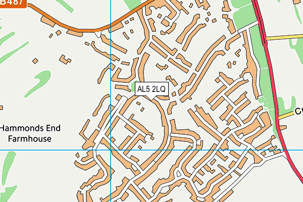 AL5 2LQ map - OS VectorMap District (Ordnance Survey)