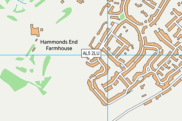AL5 2LU map - OS VectorMap District (Ordnance Survey)