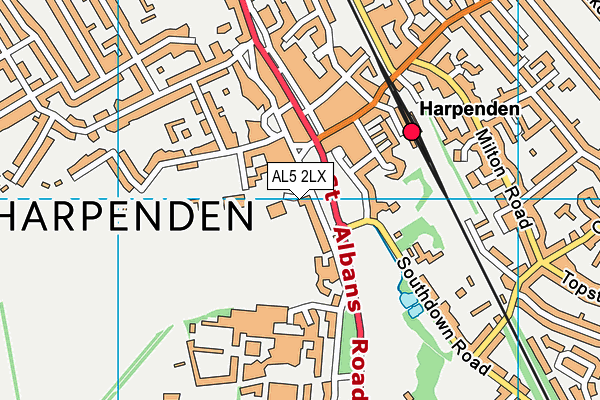 AL5 2LX map - OS VectorMap District (Ordnance Survey)