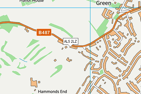 AL5 2LZ map - OS VectorMap District (Ordnance Survey)