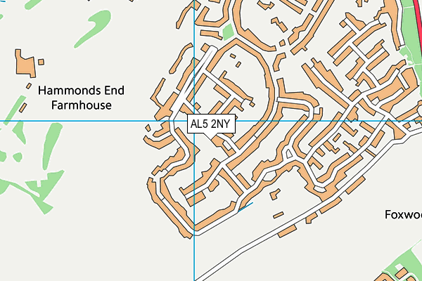 AL5 2NY map - OS VectorMap District (Ordnance Survey)