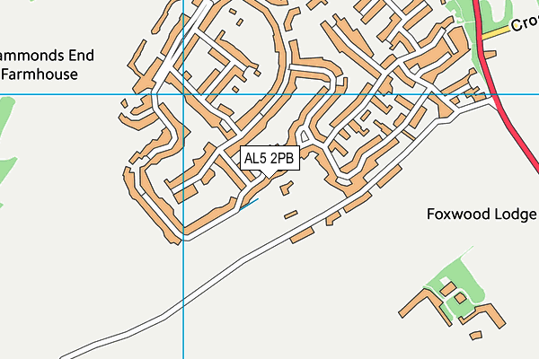 AL5 2PB map - OS VectorMap District (Ordnance Survey)