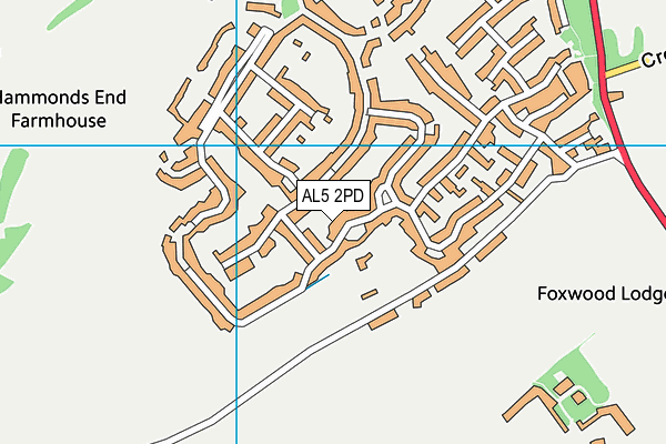 AL5 2PD map - OS VectorMap District (Ordnance Survey)