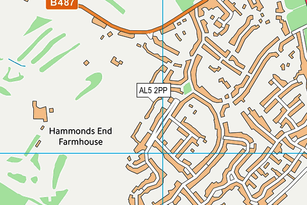 AL5 2PP map - OS VectorMap District (Ordnance Survey)