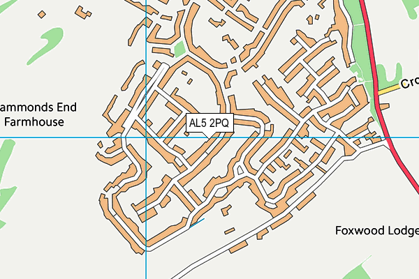 AL5 2PQ map - OS VectorMap District (Ordnance Survey)