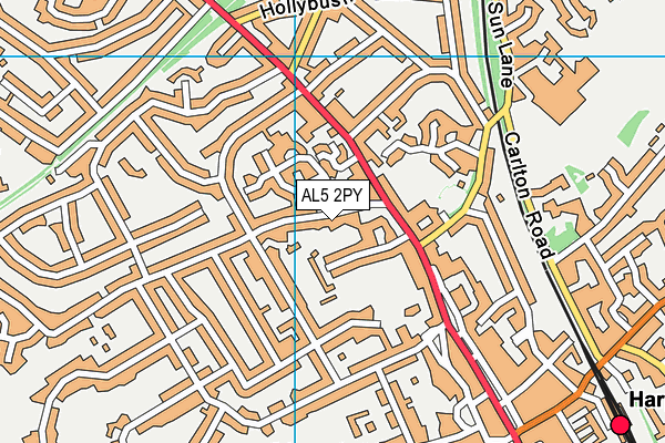 AL5 2PY map - OS VectorMap District (Ordnance Survey)