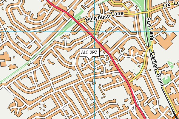 AL5 2PZ map - OS VectorMap District (Ordnance Survey)