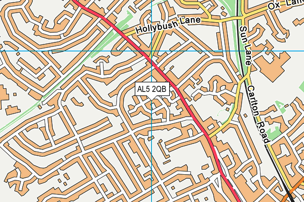 AL5 2QB map - OS VectorMap District (Ordnance Survey)