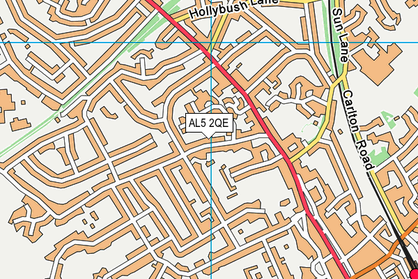 AL5 2QE map - OS VectorMap District (Ordnance Survey)