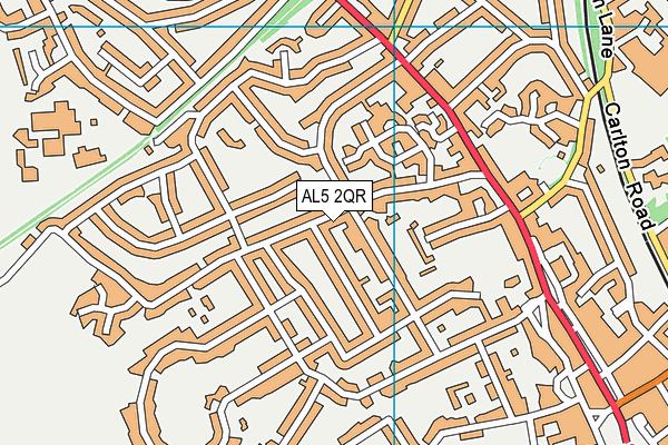 AL5 2QR map - OS VectorMap District (Ordnance Survey)