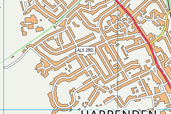 AL5 2RD map - OS VectorMap District (Ordnance Survey)