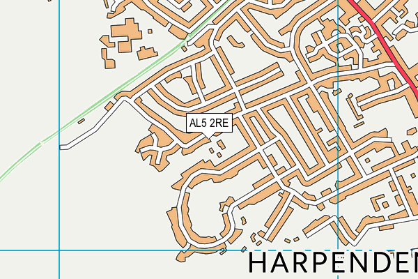 AL5 2RE map - OS VectorMap District (Ordnance Survey)