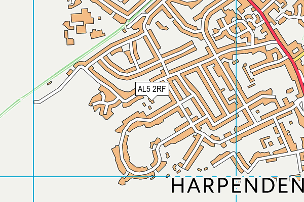 AL5 2RF map - OS VectorMap District (Ordnance Survey)